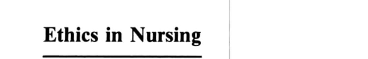 Ethics in Nursing