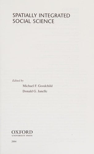 Spatially Integrated Social Science (Spatial Information Systems)