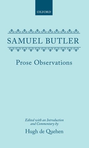 Prose Observations (|c OET |t Oxford English Texts)