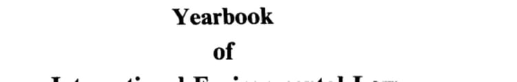 Yearbook of International Environmental Law: Volume 6: 1995 (Yearbook International Environmental Law Series, 6)
