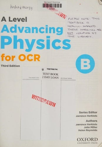 A Level Advancing Physics for OCR B