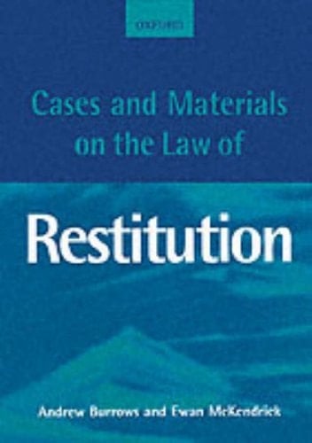 Cases and Materials on the Law of Restitution