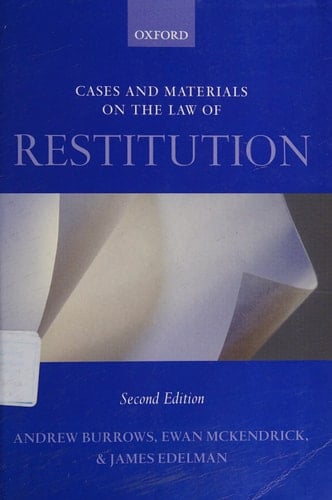 Cases and Materials on the Law of Restitution
