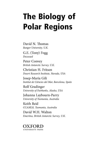 The Biology of Polar Regions (Biology of Habitats Series)