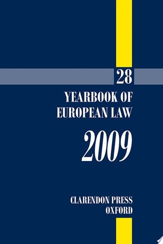 Yearbook of European Law 2009: volume 28