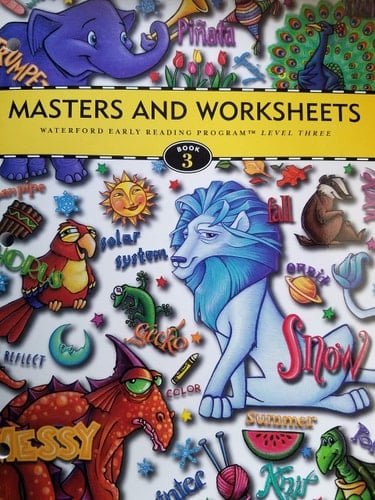 Masters and Worksheets; Waterford Early Reading Program Level Three; Book 3