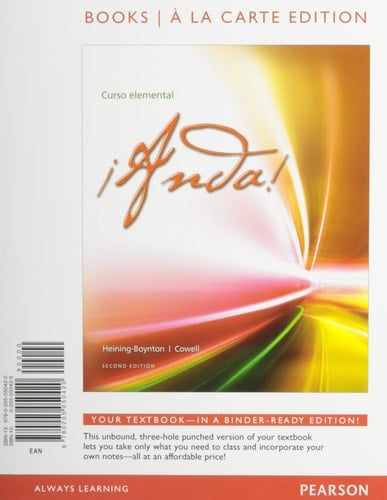 ¡Anda! Curso elemental, Books a la Carte Edition (2nd Edition)