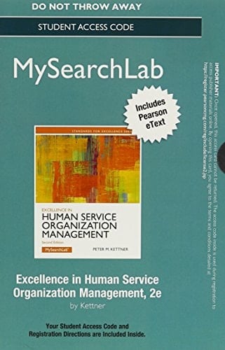 MySearchLab with Pearson eText -- Standalone Access Card -- for Excellence in Human Service Organization Management (2nd Edition)
