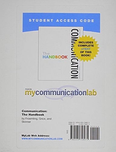 MyCommunicationLab with Pearson eText -- Standalone Access Card -- for Communication: The Handbook