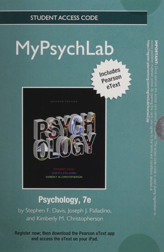 NEW MyLab Psychology with Pearson eText -- Standalone Access Card -- for Psychology (7th Edition)