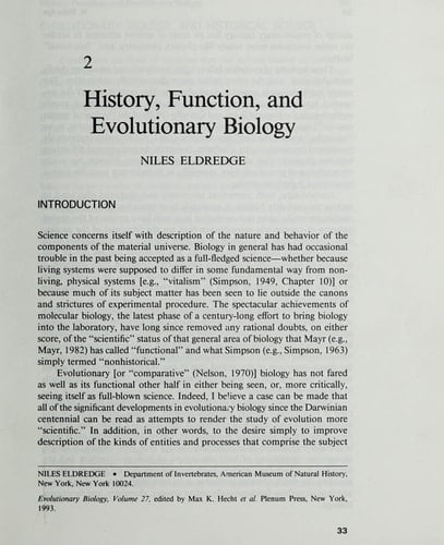 Evolutionary Biology