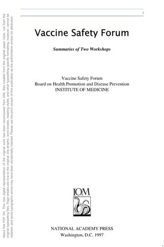 Vaccine Safety Forum