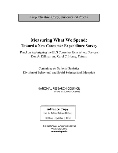 Measuring What We Spend Toward a New Consumer Expenditure Survey