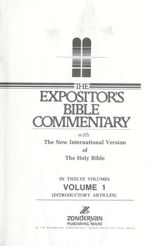 The Expositor's Bible Commentary With the New International Version of the Holy Bible