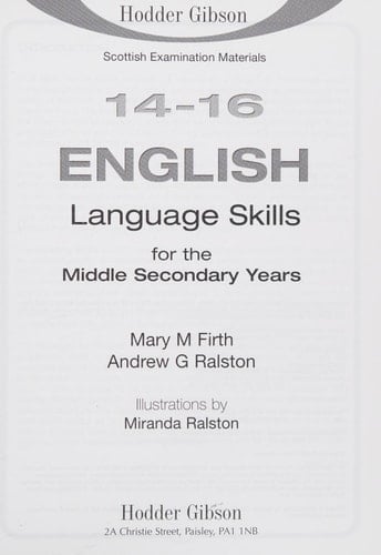 14-16 English Language Skills with Answers