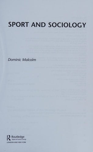 Sport and Sociology