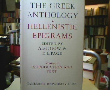 The Greek Anthology 2 Volume Set Hellenistic Epigrams