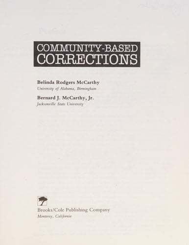 Community-based Corrections