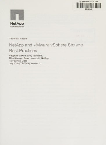NetApp and VMware VSphere - Storage Best Practices