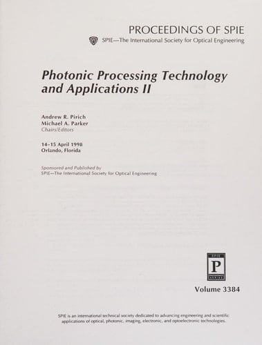 Photonic Processing Technology and Applications II