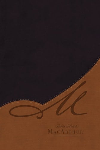 RVR1960, Biblia de Estudio MacArthur, Letra Grande, Leathersoft, Café, con Cierre, Con índice