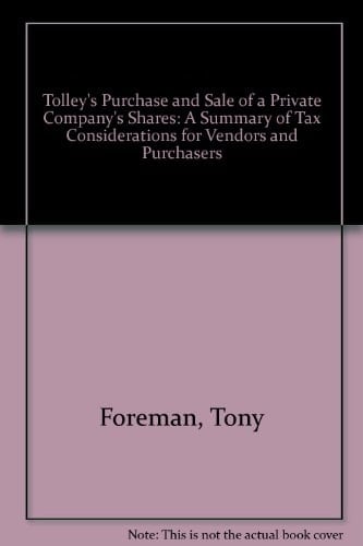 Tolley's Purchase and Sale of a Private Company's Shares