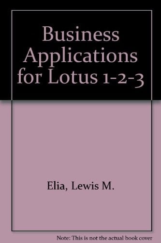 Business Applications for Lotus 1-2-3