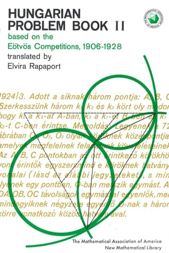 Hungarian Problem Book II Based on the Eötvös Competitions, 1906-1928