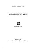 Management by menu