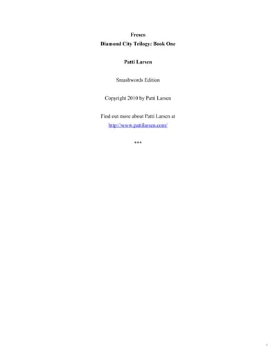 Fresco A FREE new adult urban fantasy