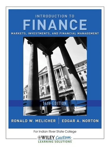 Introduction to Finance for Indian River State College Markets, Investments, and Financial Management