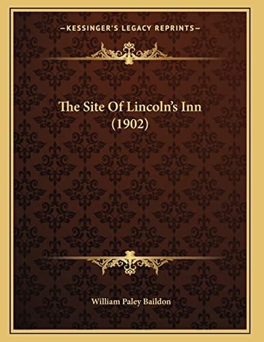 The Site Of Lincoln's Inn (1902)