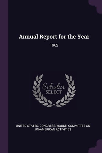 Annual Report for the Year 1962