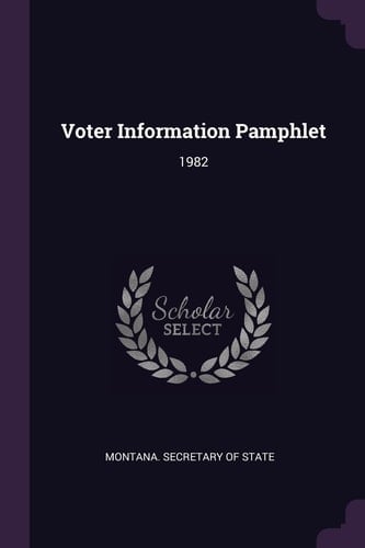 Voter Information Pamphlet 1982