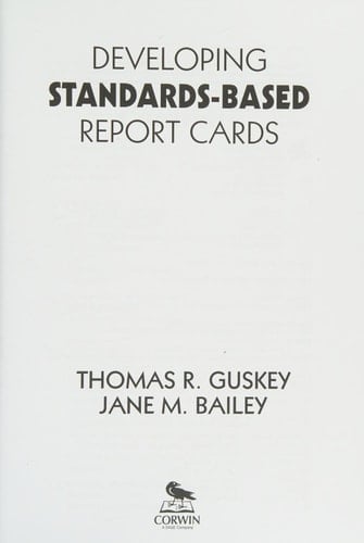 Developing Standards-Based Report Cards