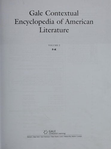 Gale Contextual Encyclopedia of American Literature