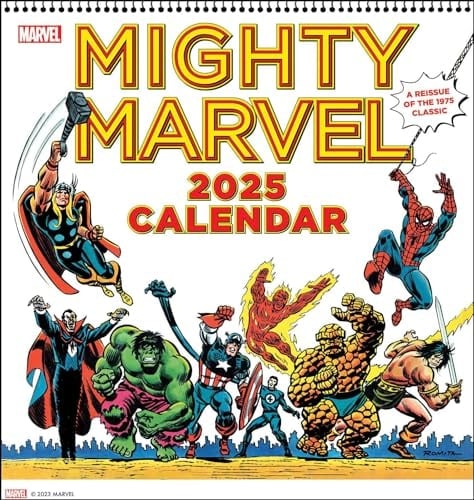 Mighty Marvel 2025 Wall Calendar: A Reissue of the 1975 Classic