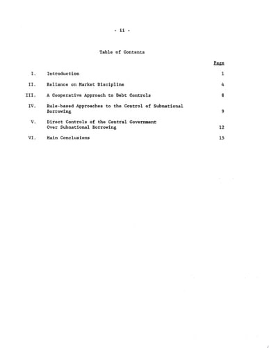 Borrowing by Subnational Governments Issues and Selected International Experiences
