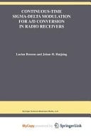 Continuous-Time Sigma-Delta Modulation for A/D Conversion in Radio Receivers