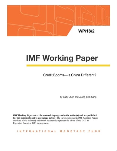 Credit Booms—Is China Different?