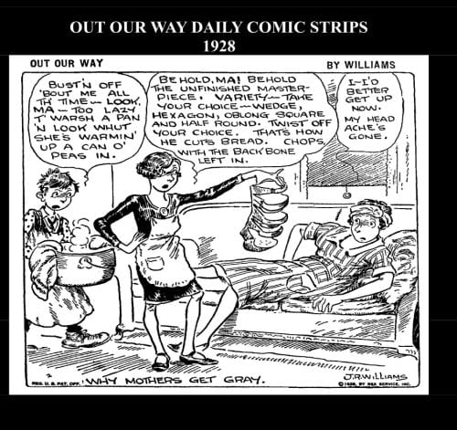Out Our Way Daily Comic Strips 1928 (B&W) Cartoon Comic Strips 1928