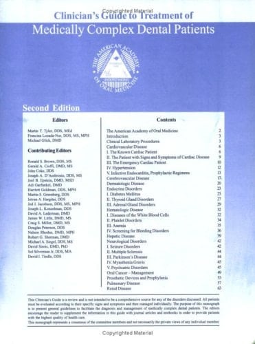 Clinician's Guide to Treatment of Medically Complex Dental Patients