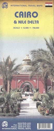 Cairo City/Nile Delta Travel Reference Map 1:12.5k/1:700k