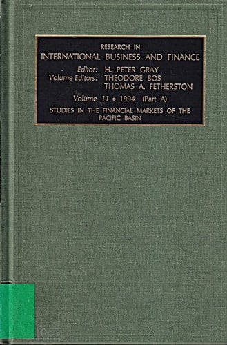 Studies in the Financial Markets of the Pacific Basin
