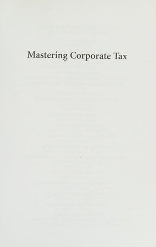 Mastering Corporate Tax