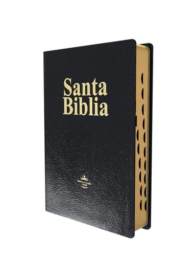 Biblia 1960 Tamaño Manual Piel Negra Con Indice