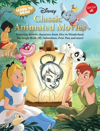 Learn to Draw Disney's Classic Animated Movies Featuring favorite characters from Alice in Wonderland, The Jungle Book, 101 Dalmatians, Peter Pan, and more!