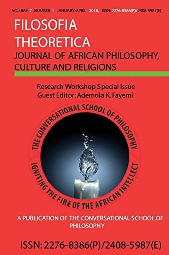 Filosofia Theoretica Vol 7 No 1 2018 Journal of African Philosophy, Culture and Religions