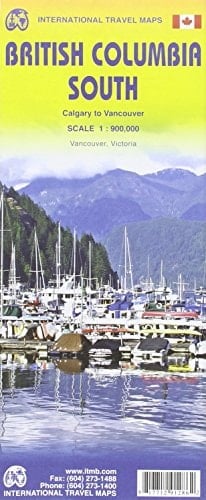 International Travel Maps, British Columbia South Calgary to Vancouver : Scale 1:900,000 : Vancouver, Victoria