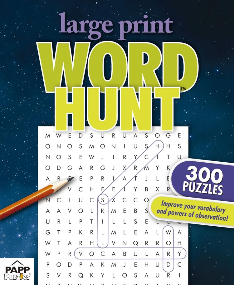 PAPP Large Print Word Search Book for Adults: 300 Challenging Puzzles, Brain Games, Perfect Gifts for Seniors, 352 Pages with Answers